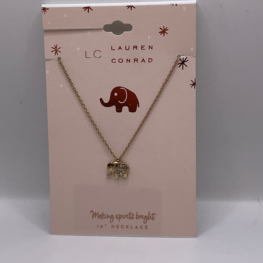 LC Lauren Conrad Gold Elephant Pendant Necklace for Kids